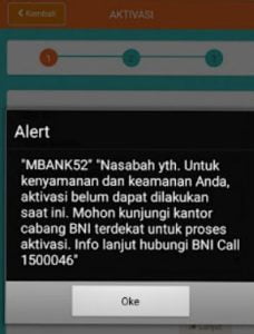 m banking BNI Terblokir
