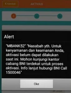 m banking BNI Terblokir