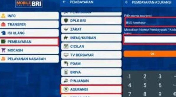 cara bayar bpjs lewat mobile banking bri