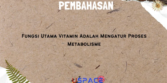 Fungsi Utama Vitamin Adalah Mengatur Proses Metabolisme