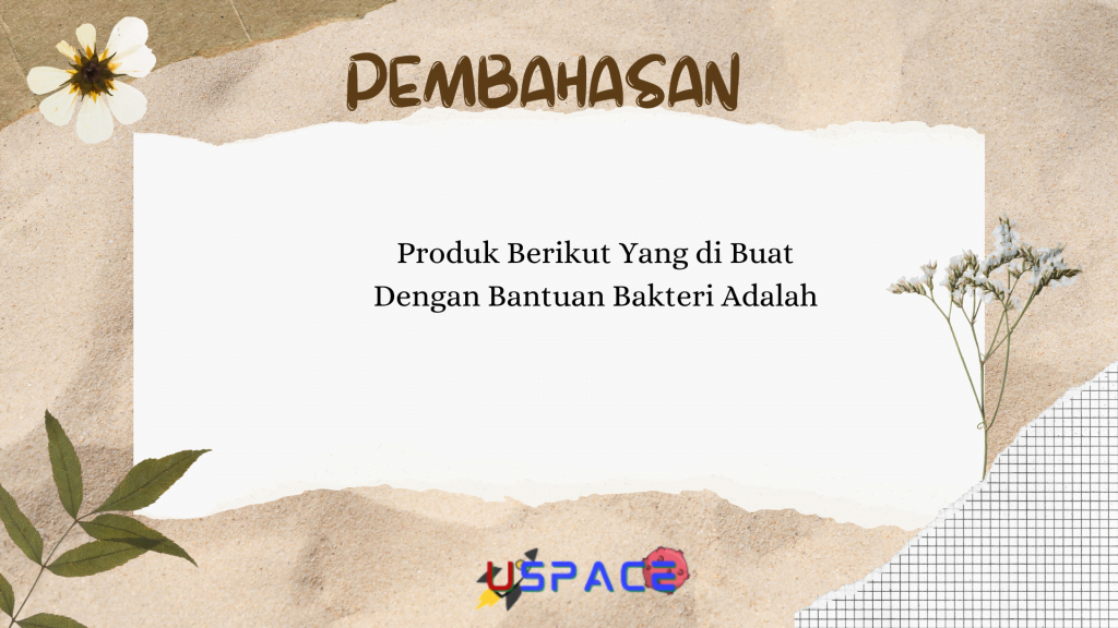 Produk Berikut Yang di Buat Dengan Bantuan Bakteri Adalah Produk Berikut Yang di Buat Dengan Bantuan Bakteri Adalah