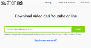 Download Lagu Dari Youtube Dengan SaveFrom.Net