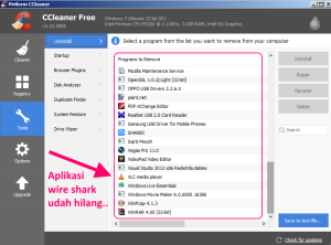Cara Uninstall Aplikasi di PC Melalui Aplikasi CCleaner