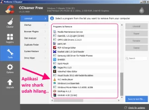 Cara Uninstall Aplikasi di PC atau Laptop Dengan Mudah 6 Cara Uninstall Aplikasi di PC Melalui Aplikasi CCleaner