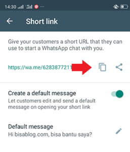 Cara membuat link lewat wa.link