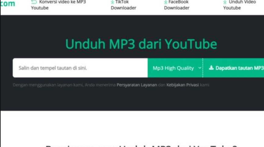 Download MP3 Dari Youtube Tanpa Aplikasi