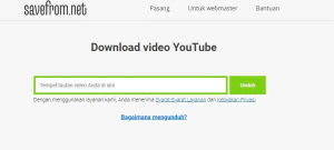 Menggunakan Situs Savefromnet
