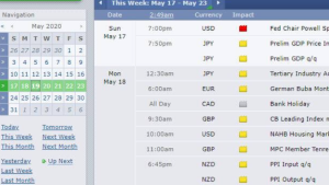 Factory Forex Calendar