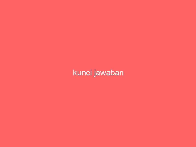 kunci jawaban 5922