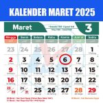 kalender 6 maret 2025