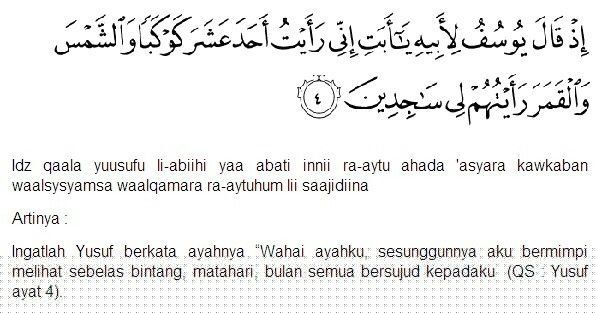 Surat Yusuf Ayat 4
