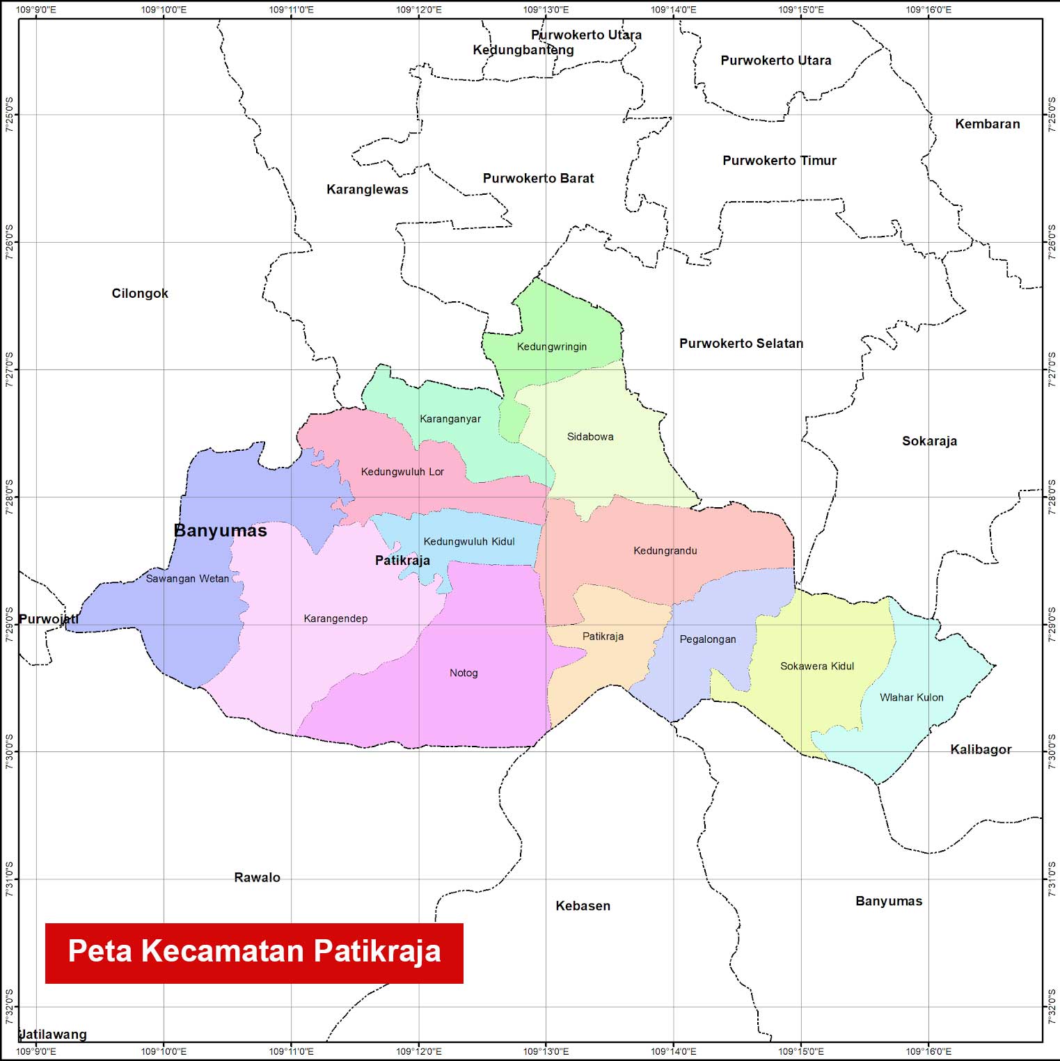 Peta Kecamatan Patikraja