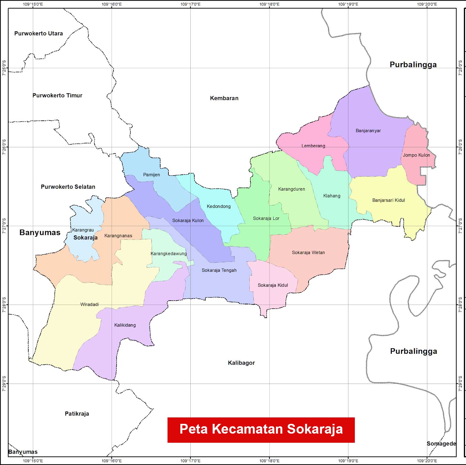 Peta Kecamatan Sokaraja