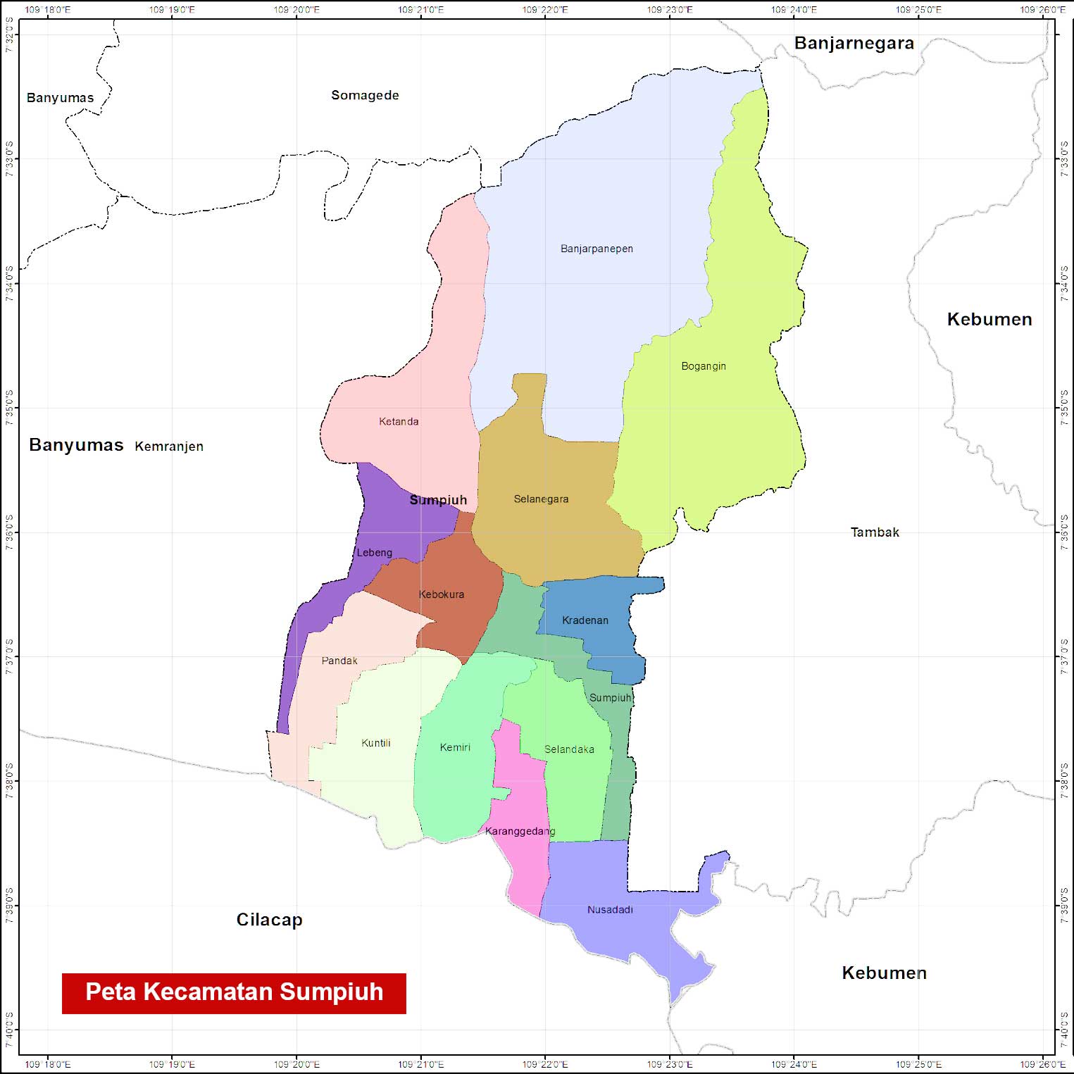 Peta Kecamatan Sumpiuh