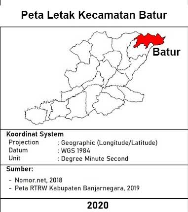 Kecamatan Batur, Kabupaten Banjarnegara 1 Peta Letak Kecamatan Batur