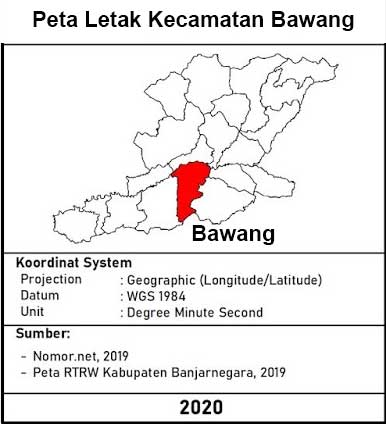 Kecamatan Bawang, Kabupaten Banjarnegara 1 Peta Letak Kecamatan Bawang