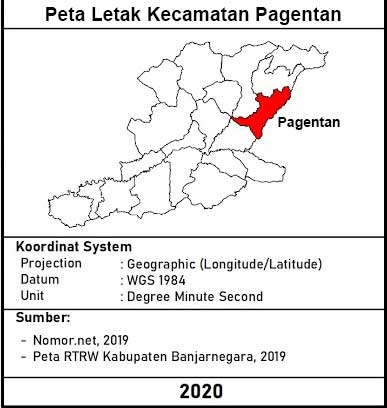 Kecamatan Pagentan, Kabupaten Banjarnegara 1 Peta Letak Kecamatan Pagentan