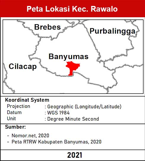 Peta lokasi Kecamatan Rawalo