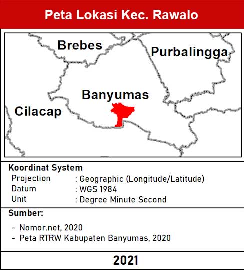 Kecamatan Rawalo Kabupaten Banyumas lengkap peta dan 9 desa 1 Peta lokasi Kecamatan Rawalo