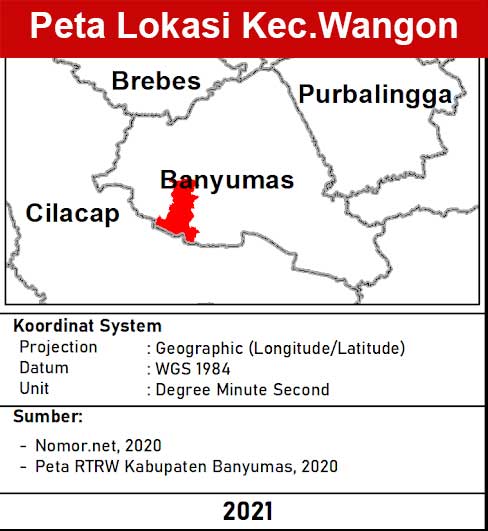 Peta lokasi Kecamatan Wangon