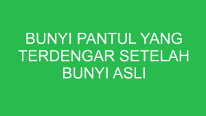 Bunyi Pantul Yang Terdengar Setelah Bunyi Asli Disebut bunyi pantul yang terdengar setelah bunyi asli disebut 32917