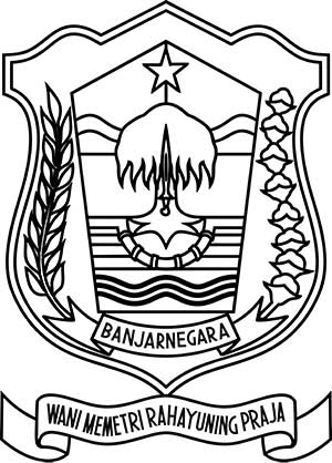 logo banjarnegera baru hitam puti dengan garis tepi tebal