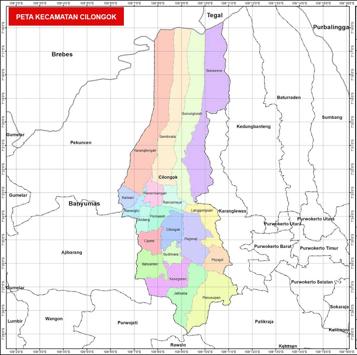 Peta Kecamatan Cilongok