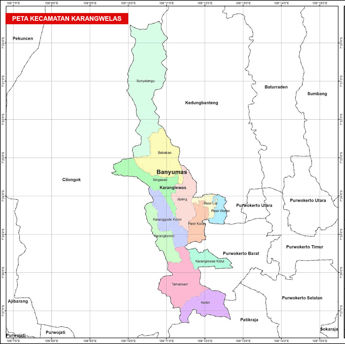 peta Kecamatan Karanglewas