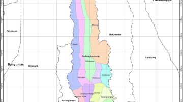 Kecamatan Kedungbanteng, Kabupaten Banyumas lengkap peta 14 desa