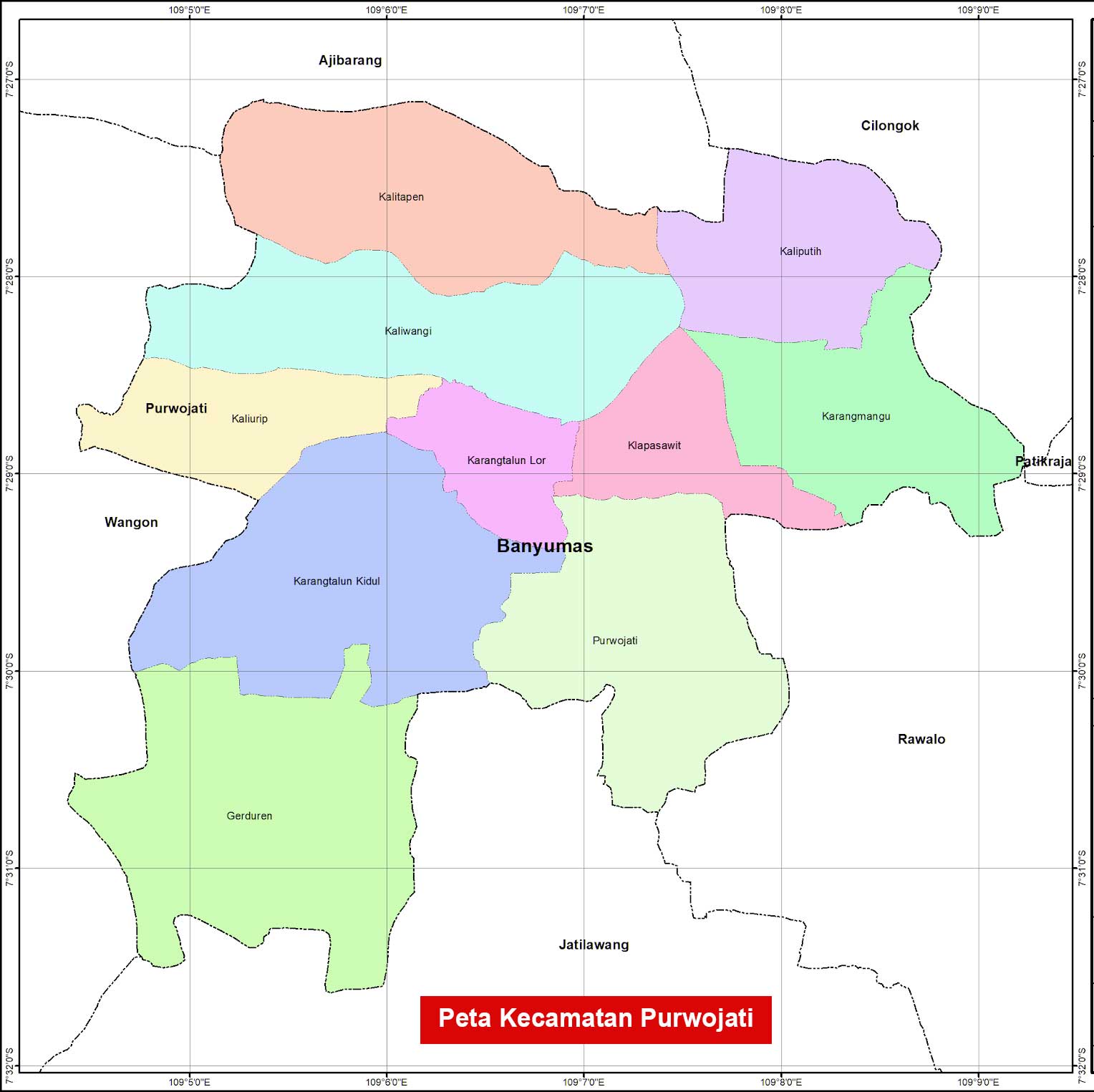 peta Kecamatan Purwojati