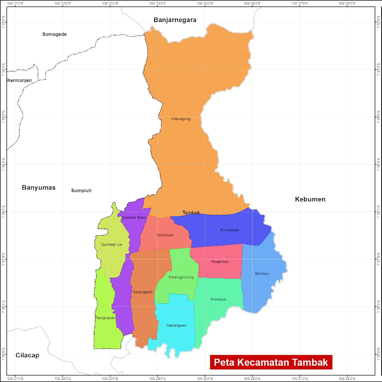 peta Kecamatan Tambak