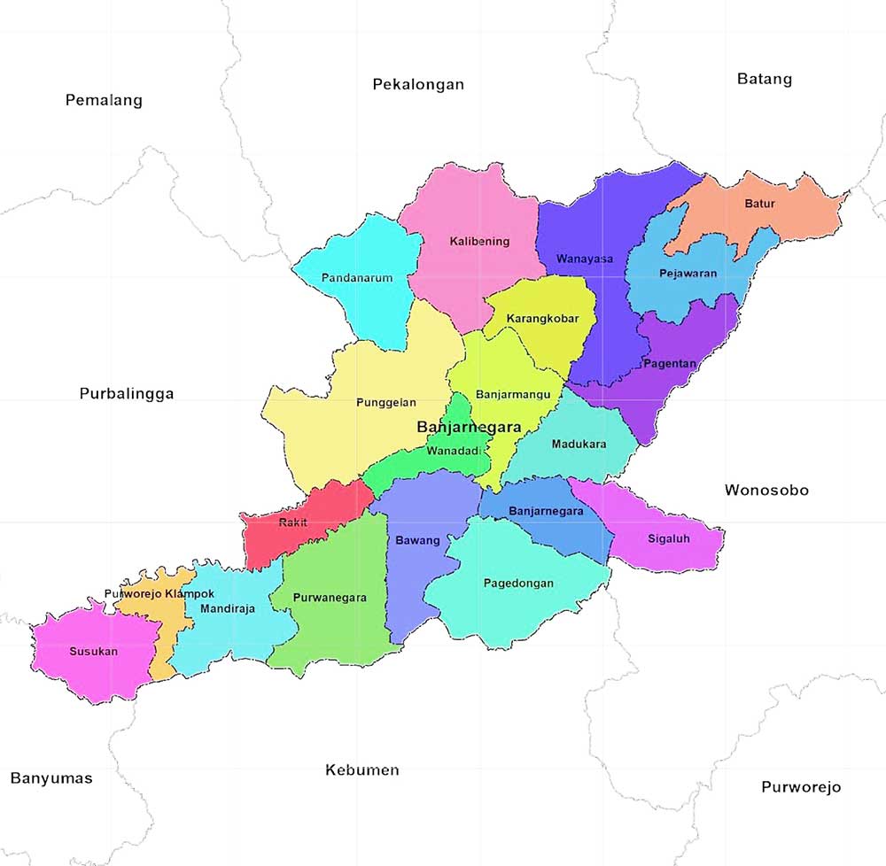 peta kabupaten banjarnegara