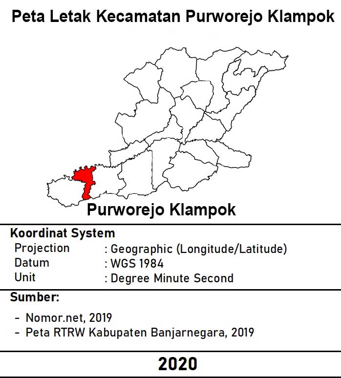 peta letak Kecamatan Purworejo Klampok