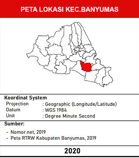 Kecamatan Banyumas lengkap peta dan 11 Desa 1 peta lokasi Kecamatan Banyumas