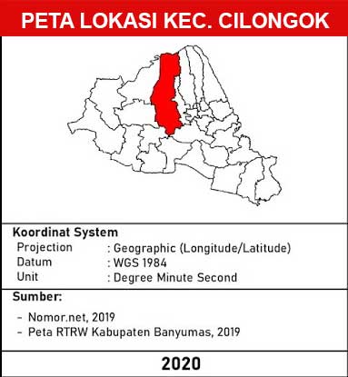 peta lokasi Kecamatan Cilongok