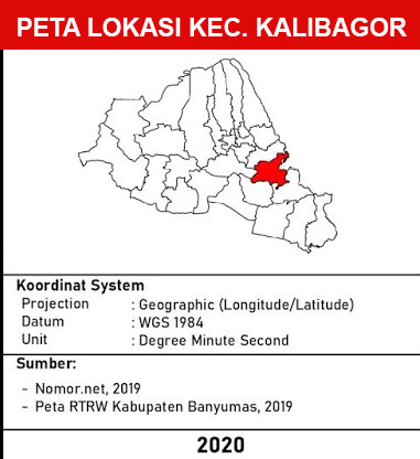 Kalibagor, Kabupaten Banyumas lengkap peta dan 12 desa 1 peta lokasi Kecamatan Kalibagor