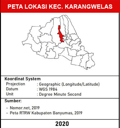 peta lokasi Kecamatan Karanglewas