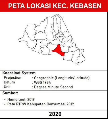 Kecamatan Kebasen, Kabupaten Banyumas lengkap peta dan 12 desa 1 peta lokasi Kecamatan Kebasen