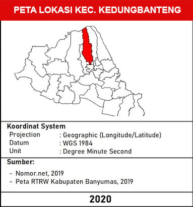 Kecamatan Kedungbanteng, Kabupaten Banyumas lengkap peta 14 desa 1 peta lokasi Kecamatan Kedungbangteng