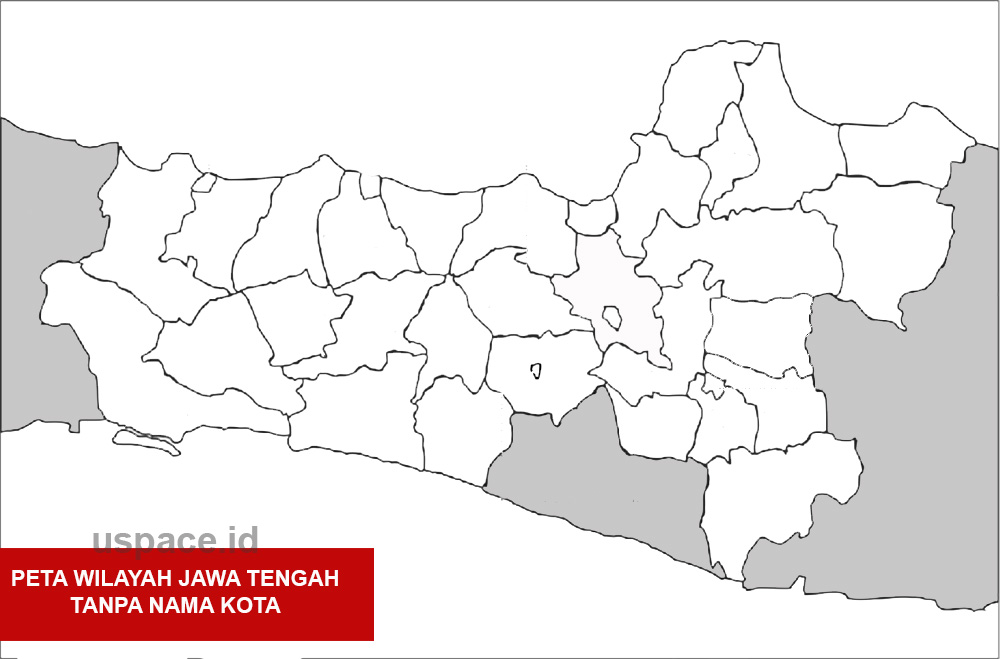 Peta Jawa Tengah tanpa nama kota