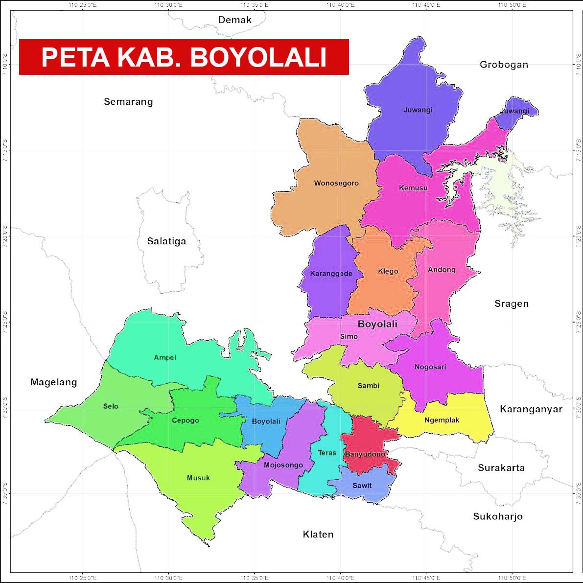 Peta Kabupaten Boyolali