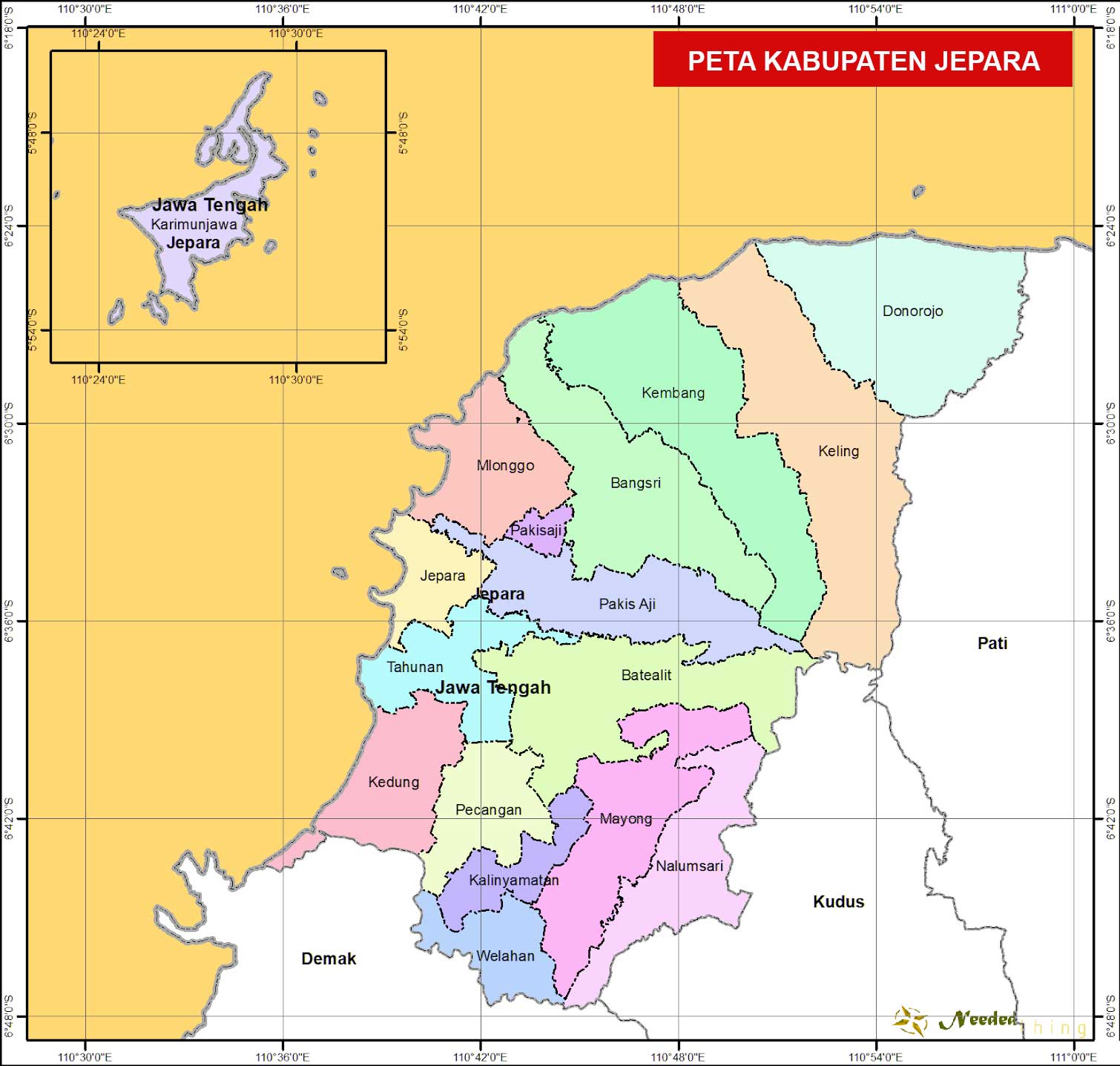 Peta Kabupaten Jepara