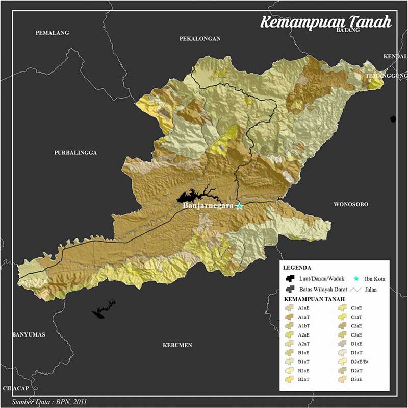 Peta kemampuan tanah Kabupaten Banjarnegara