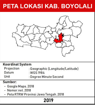 Peta lokasi Kabupaten Boyolali