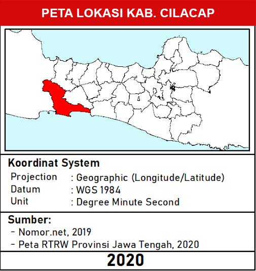 Peta lokasi Kabupaten Cilacap