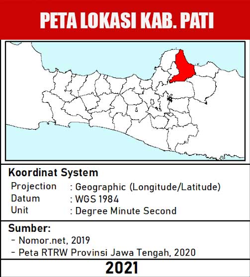 Peta lokasi Kabupaten Pati