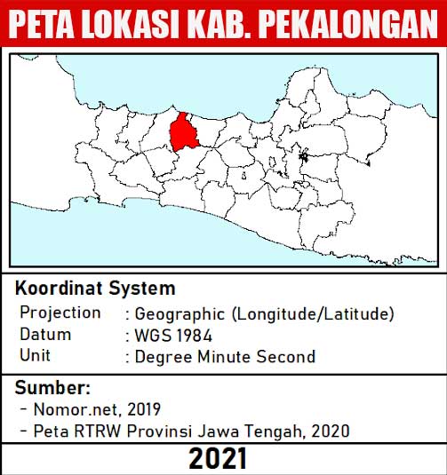 Peta lokasi Kabupaten Pekalongan