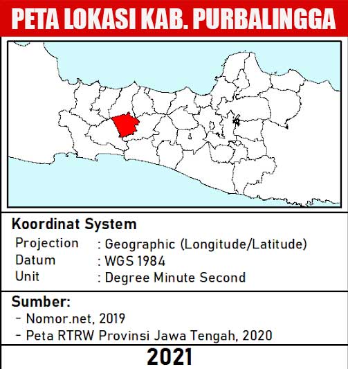 Peta lokasi Kabupaten Purbalingga