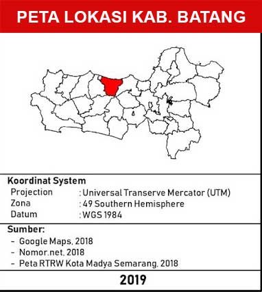 Peta lokasi kabupaten Batang
