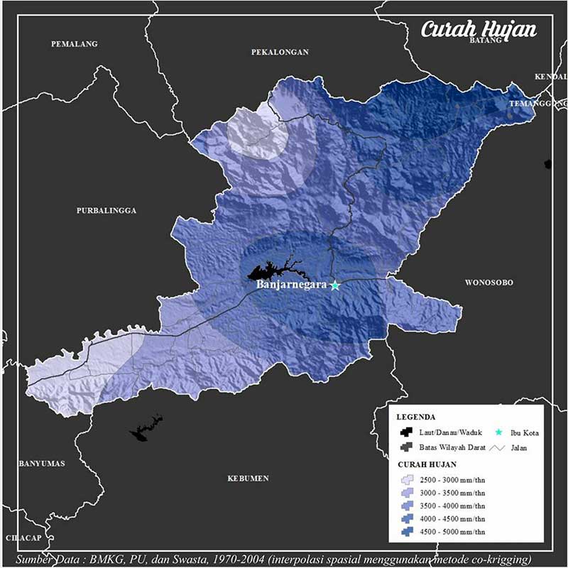 Peta curah hujan Kabupaten Banjarnegara